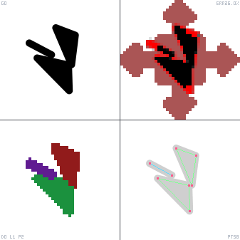 Genetic evolution diagnostic animation for 3d Move
