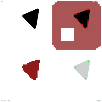Genetic evolution diagnostic animation for Align Bottom Left Square