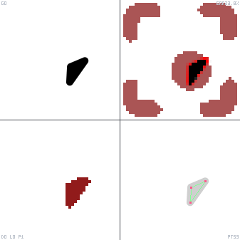 Genetic evolution diagnostic animation for Align Bottom Right Frame Circle
