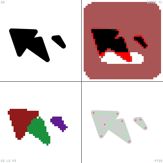 Genetic evolution diagnostic animation for Align Bottom Square